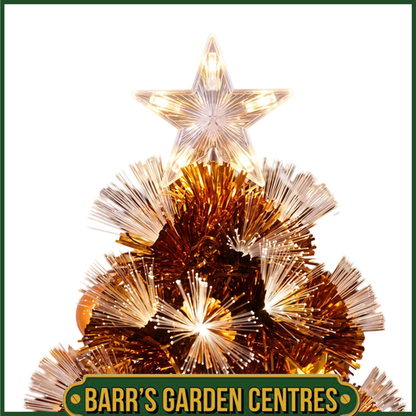 Noma 1.2m Copper Starburst Tree With White Stars