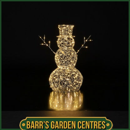 Noma 60cm Twisted Silver Wire Snowman