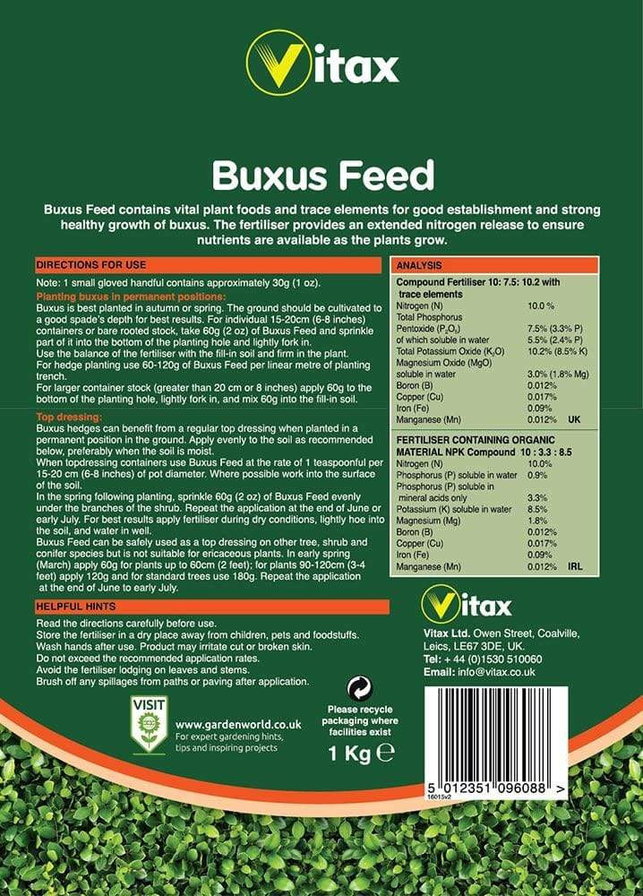 Vitax Buxus Feed Pouch 1Kg