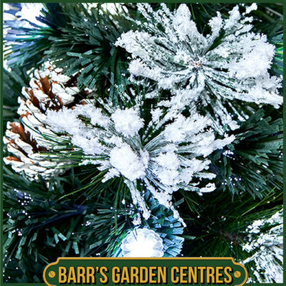Premier 60cm Snow Tipped Tree with Pine Cones and Berries with White