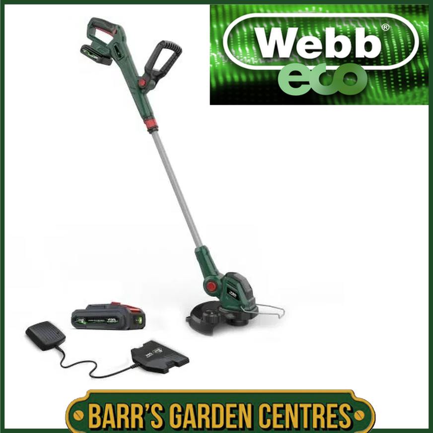 Webb Eco Cordless Line Trimmer - 2Ah Battery & Charger Included