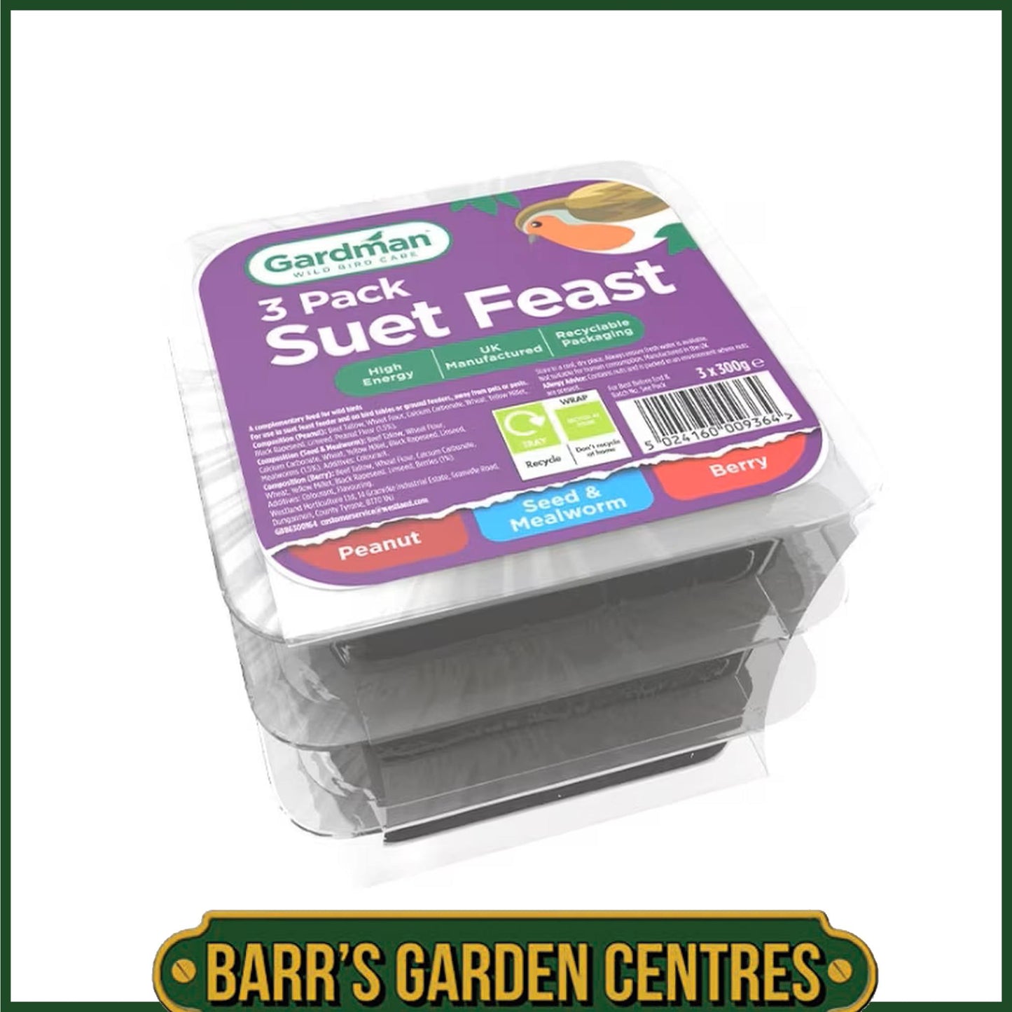 Gardman Suet Feasts 3 Pack