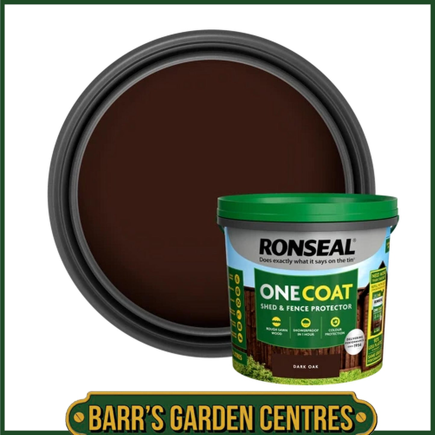 Ronseal Dark Oak One Coat Shed & Fence Protector 5L