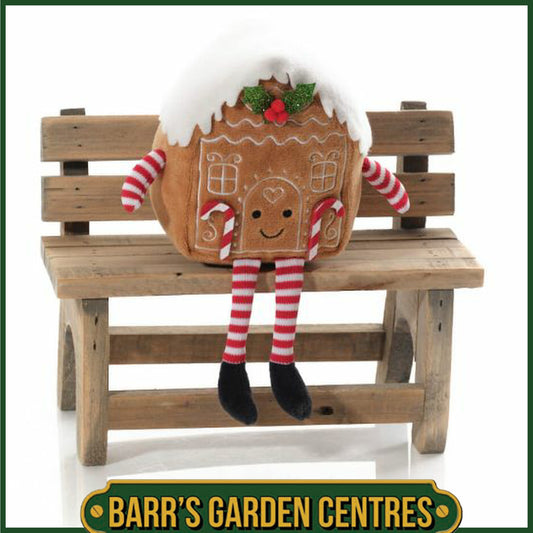 Jingle & Joy Gingerbread House Fabric Shelf Sitter