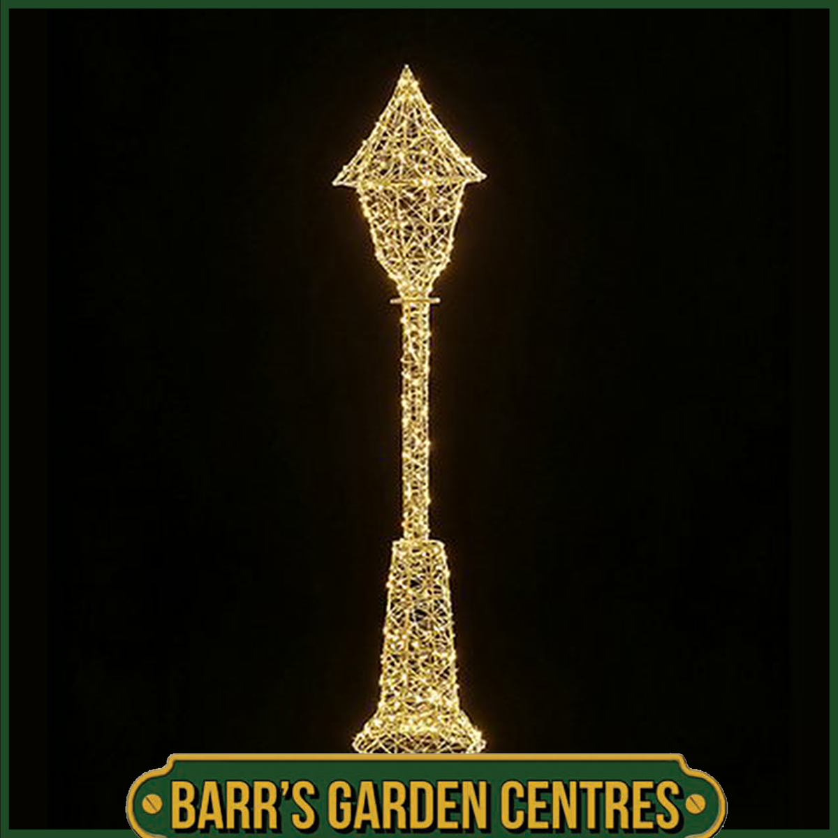 1.2m Lit Golden Elegance Twist Lamp Post