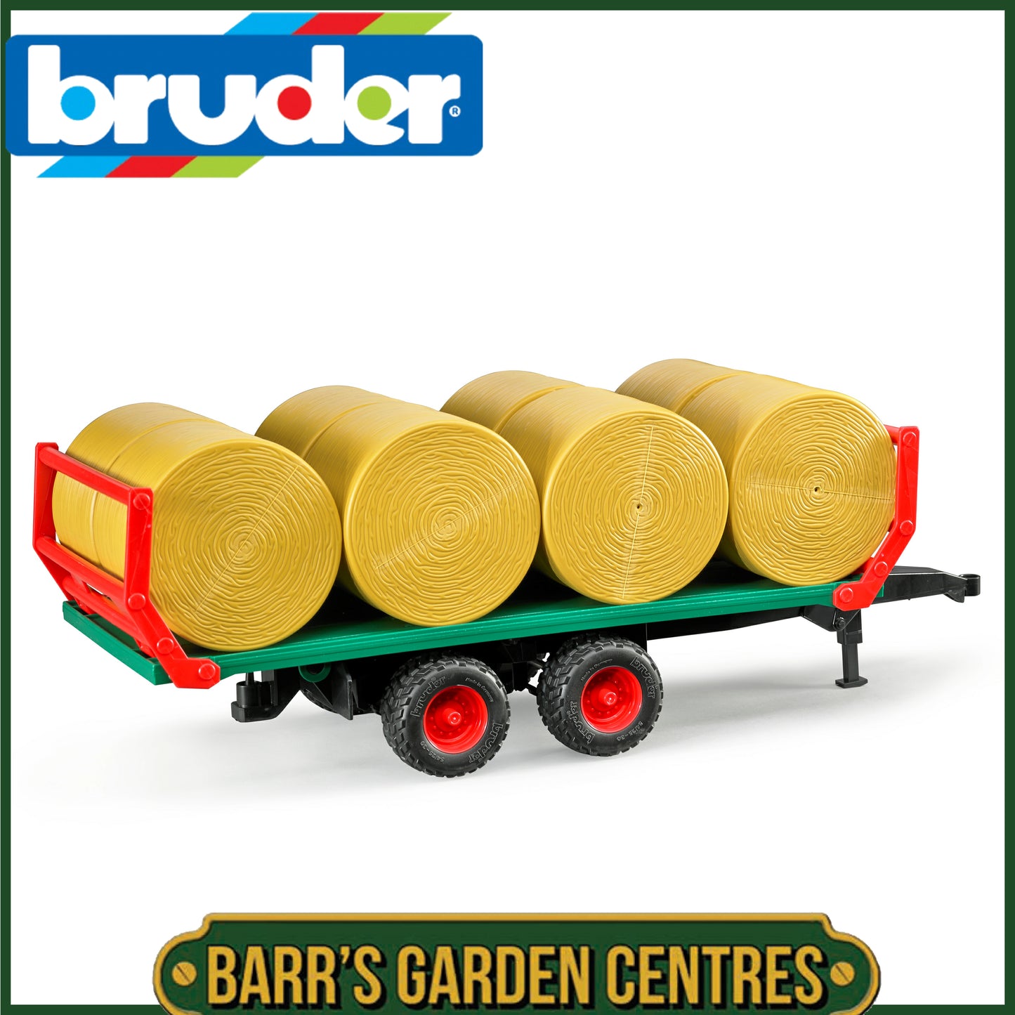 BRUDER Bale transport trailer with 8 round bales