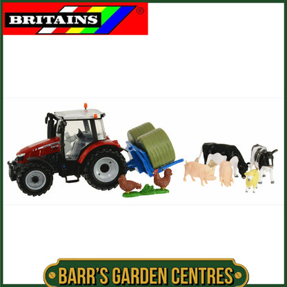 BRITAINS Massey Ferguson 5612 Tractor Playset