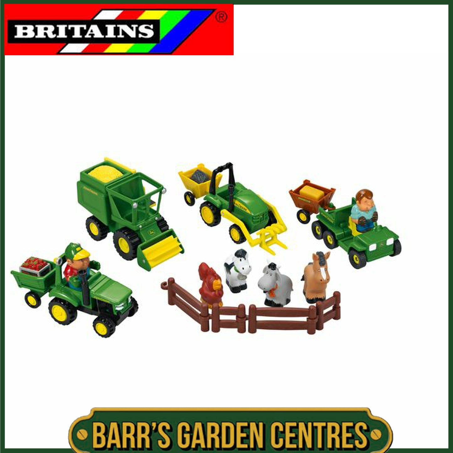 BRITAINS John Deere Fun on the Farm Playset