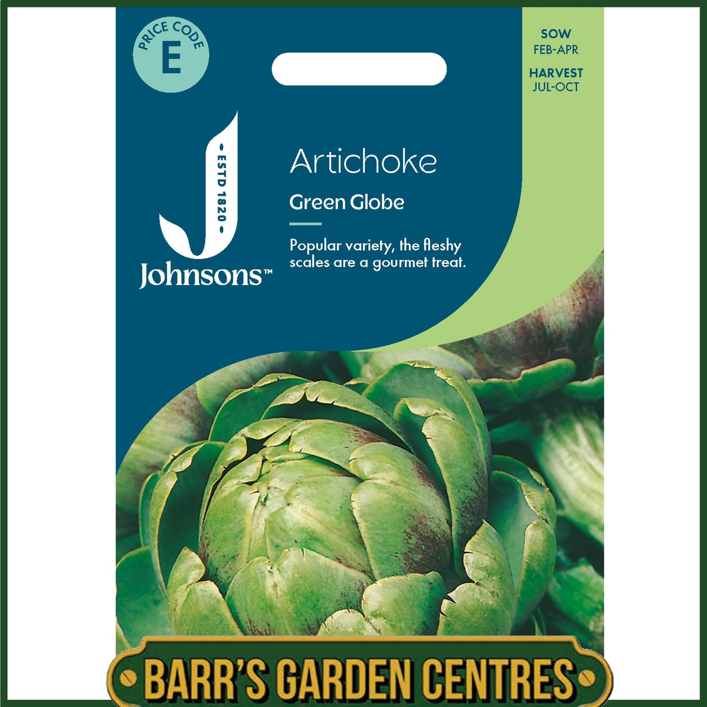 Johnsons - Artichoke Green Globe - 50 Seeds