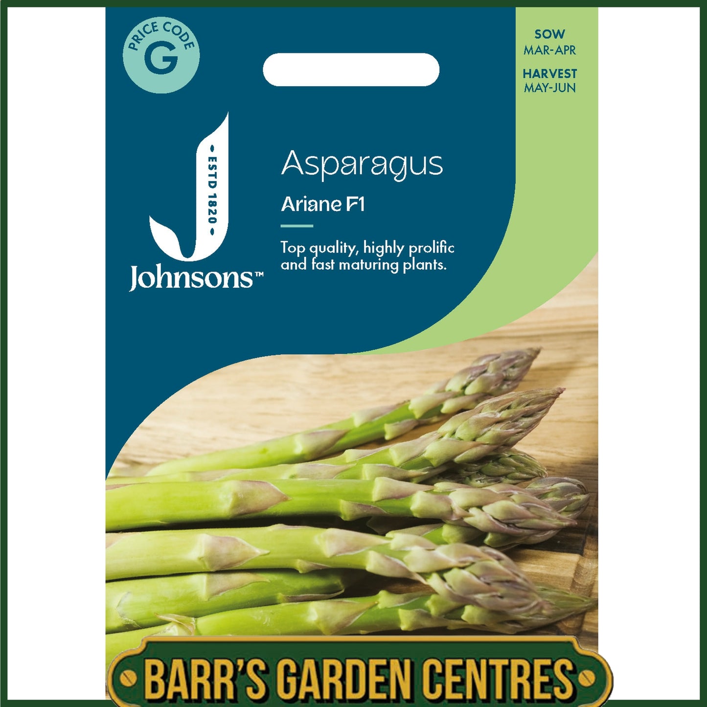 Johnsons - Asparagus Ariane F1 - 10 Seeds