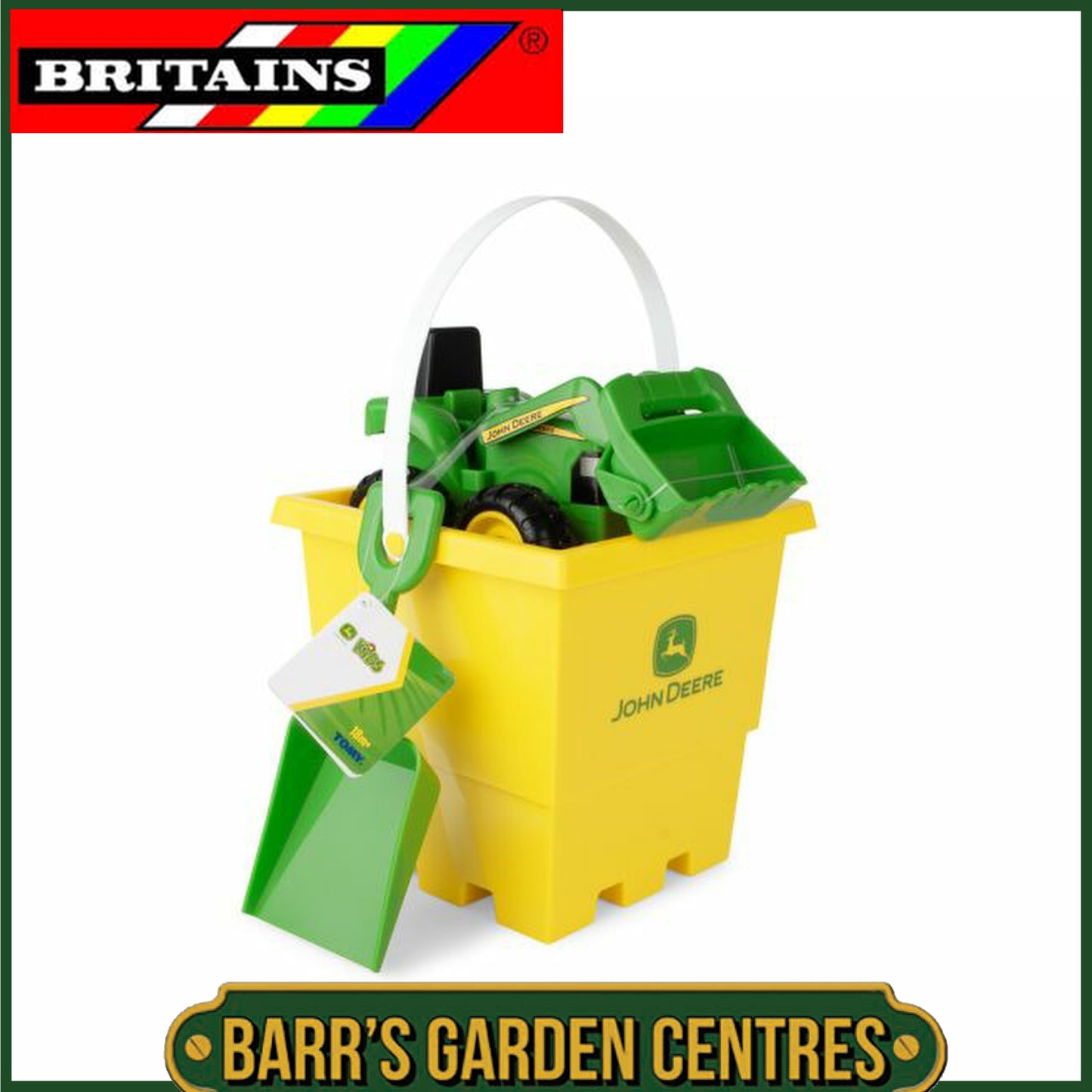 BRITAINS JD Sandbox Tractor with Bucket Set
