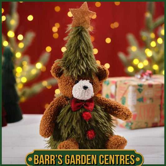 Christmas Tree Sitting Bear With Star