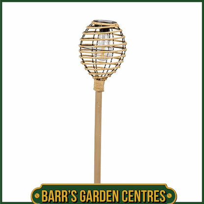 Smart Solar Lumina Faux Rattan Stake Light, Natural Or Grey