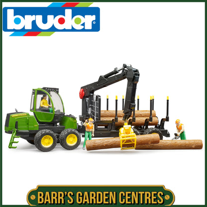 BRUDER John Deere 1210E Forwarder with 4 trunks and grab