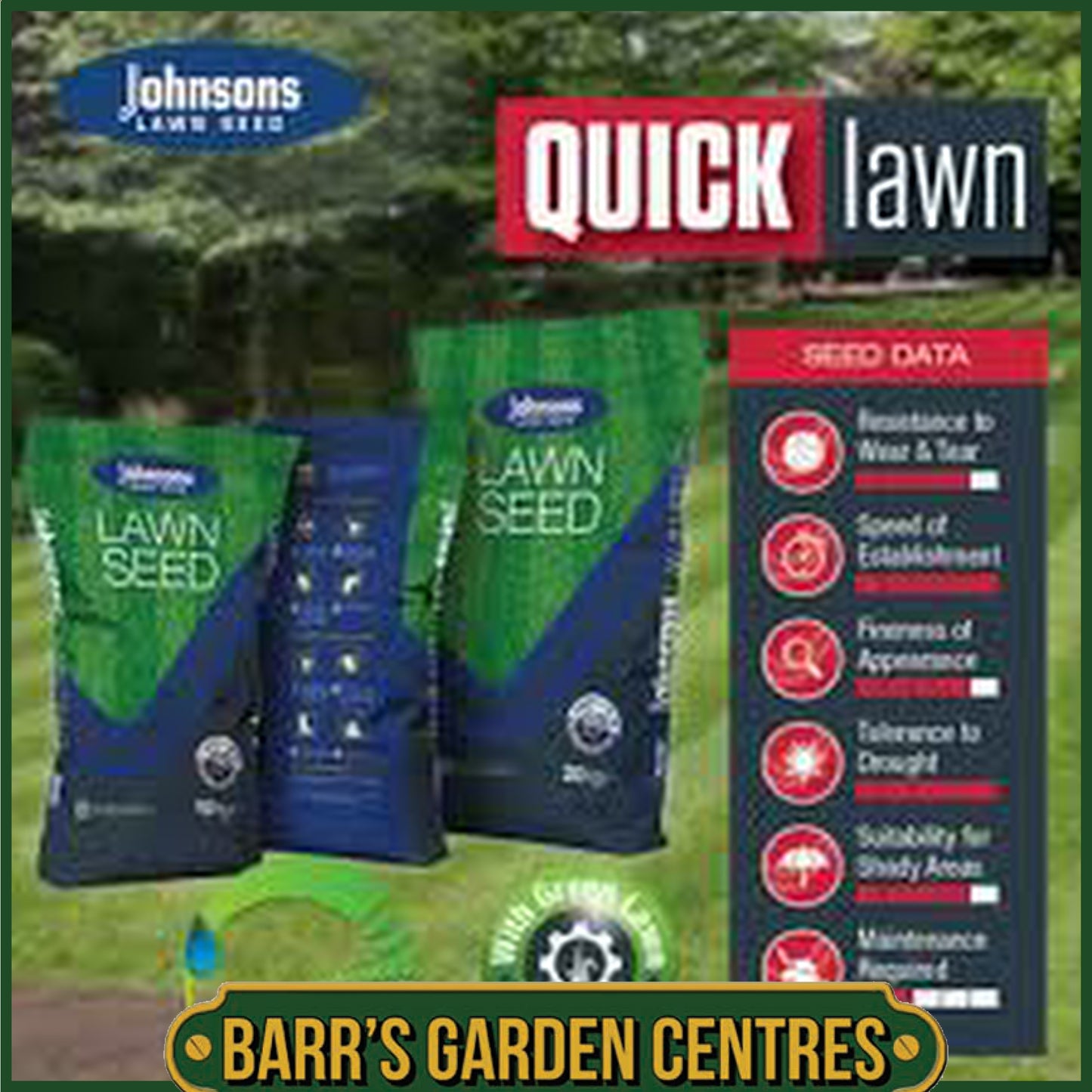 Johnsons Lawn Seed Quick Lawn with Accelerator