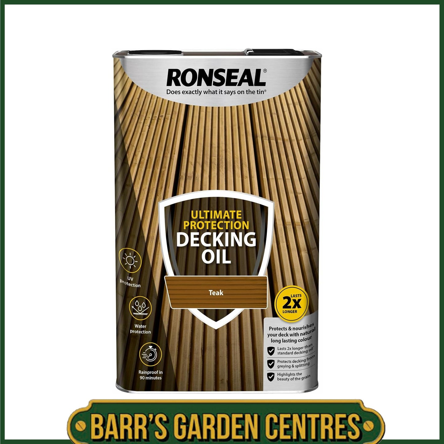 Ronseal Ultimate Protection Decking Oil Teak 5L