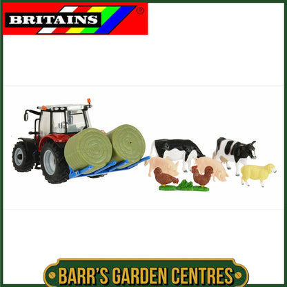 BRITAINS Massey Ferguson 5612 Tractor Playset