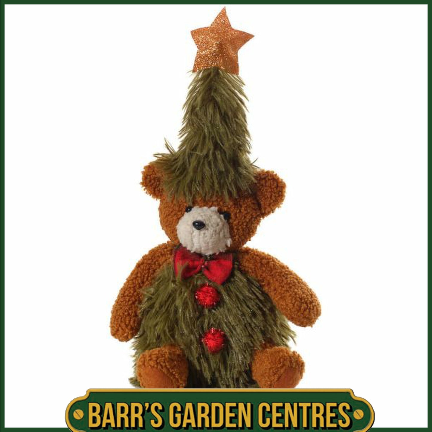 Christmas Tree Sitting Bear With Star