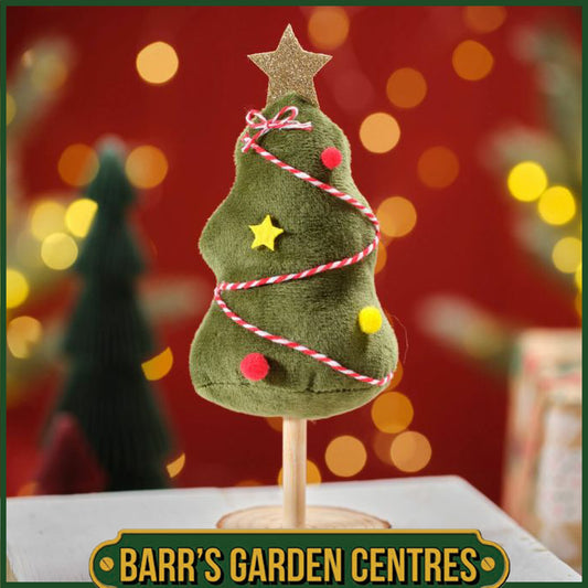 Jingle & Joy Standing Christmas Tree with Wood Base